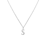 Stainless steel ketting letter S