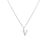 Stainless steel ketting letter V