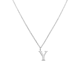 Stainless steel ketting letter Y
