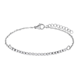 Stainless steel tennisarmband met stras
