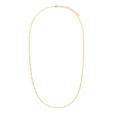 Halskette aus Edelstahl, vergoldet, mit Figaroglied, 2 mm