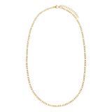 Stainless steel goldplated figaro ketting unisex 3mm breed
