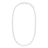 Halskette mit Kordelglied aus Edelstahl, 2,5 mm