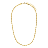 Halskette aus Edelstahl, vergoldet, mit Kordelglied, 3 mm