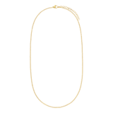 Halskette aus Edelstahl, vergoldet, mit Gourmetglied, 2 mm
