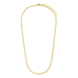 Halskette aus Edelstahl, vergoldet, mit Gourmetglied, 3 mm