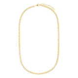 Halskette aus Edelstahl, vergoldet, mit Gourmetglied, 4 mm