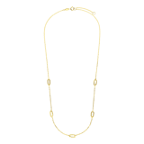 Halskette aus 585er Gelbgold mit 5 Ovalen