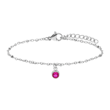 Armband aus Edelstahl, mit Geburtsstein, Juli