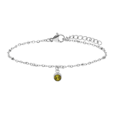 Armband aus Edelstahl, mit Geburtsstein, August