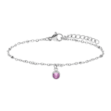 Stainless steel armband geboortesteen oktober