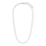 Bijoux zilverkleurige parelketting voor dames