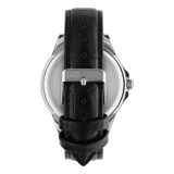 Q&Q Herrenuhr mit schwarzem Lederarmband