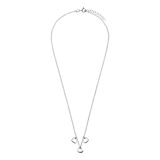 Zilveren ketting met hanger hartjes voor dames