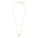 Zilveren goldplated ketting met hanger hart voor dames
