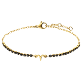 Tennisarmband aus Edelstahl, vergoldet, Widder/Aries