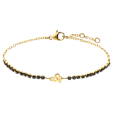 Tennisarmband aus Edelstahl, vergoldet, Löwe/Leo