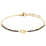 Tennisarmband aus Edelstahl, vergoldet, Jungfrau/Virgio