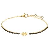 Stainless steel goldplated fantasiearmband met sterrenbeeld Vissen met zirkonia voor dames