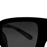 Sonnenbrille mit schwarzem Rahmen, rechteckig