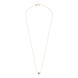 14 karaat geelgouden ketting met geboortesteen hanger Maart