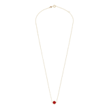 14 karaat geelgouden ketting met geboortesteen hanger Juli