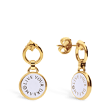 Guess stainless steel goldplated oorknoppen met kristal voor dames