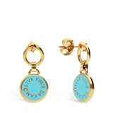 Guess stainless steel goldplated oorknoppen met kristal voor dames