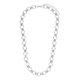 Halskette aus Edelstahl, chunky, mit polierten Gliedern