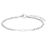 Stainless steel armbanden Moeder/Dochter hart closed forever