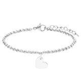 Stainless steel armbanden Moeder/Dochter hart closed forever