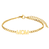 Armband aus Edelstahl, vergoldet, Mom