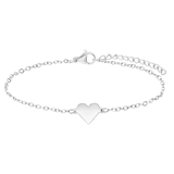 Armbänder aus Edelstahl, Mutter/Tochter, Herz, Kordel, Schwarz