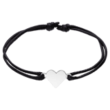 Armbänder aus Edelstahl, Kordel, Mutter/Tochter, 3 Herzen