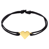 Stainless steel goldplated set koordarmbanden hart voor dames