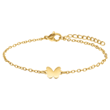 Armbänder aus Edelstahl, vergoldet, Mutter/Tochter, durchbrochenes Herz
