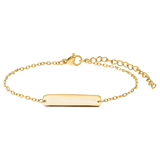 Armbänder aus Edelstahl, vergoldet, Mutter/Tochter, Stange