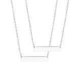 Halskette aus Edelstahl, Mutter/Tochter, Stange/Stange