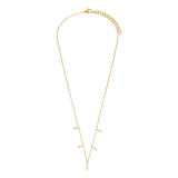 Stainless steel goldplated ketting met hanger met parel voor dames