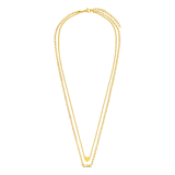 Myla stainless steel goldplated ketting met een hartje en love voor dames