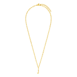 Halskette aus Edelstahl, vergoldet, Closed-Forever-Glied, Buchstabe „J“