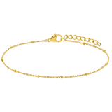 Armbandset aus Edelstahl, vergoldet, mit Perle