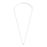 Halskette aus Edelstahl, Herz mit Zirkonia