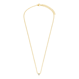 Myla stainless steel goldplated ketting hart met zirkonia voor dames