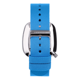 Bering horloge met stoffen band blauw 18040-308