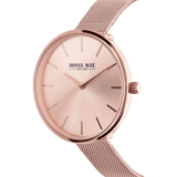Donna Mae Uhr mit Armband aus Mesh, roséfarben