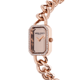 Donna Mae horloge rosé-kleurig schakelband