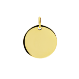 Zilveren goldplated ketting met hanger graveerplaat met zirkonia voor dames