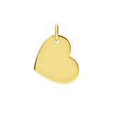 Zilveren goldplated ketting met hanger graveerplaat hart met zirkonia voor dames