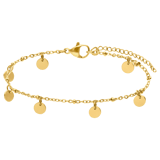 Stainless steel goldplated enkelbandje voor dames